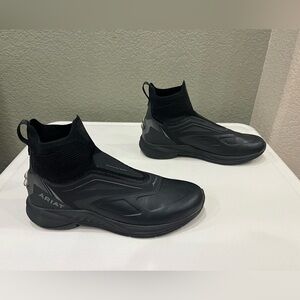 Ariat Black Knit-Collar Slip-On Ankle Booties